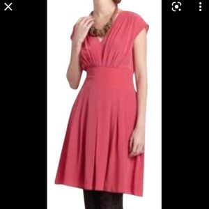 Anthropologie nwt Lil silk pink dress